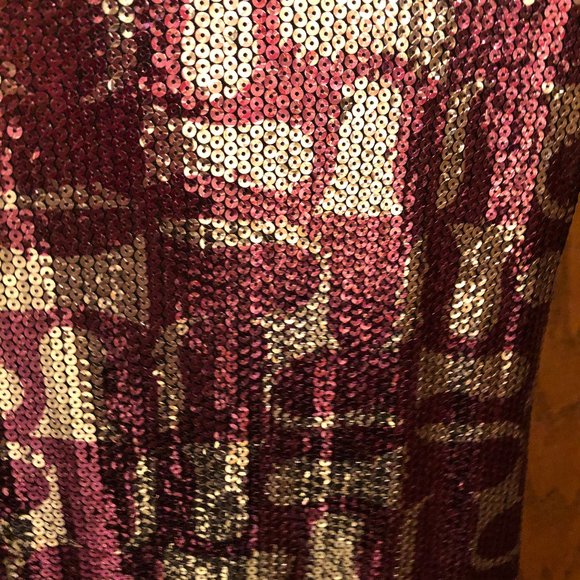 Dress Mesh Lined Fabric with Sequins Throughout - Picture 4 of 5